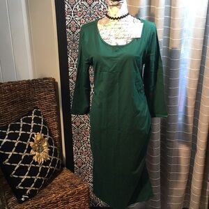 Isabel cotton spandex stretch maternity dress